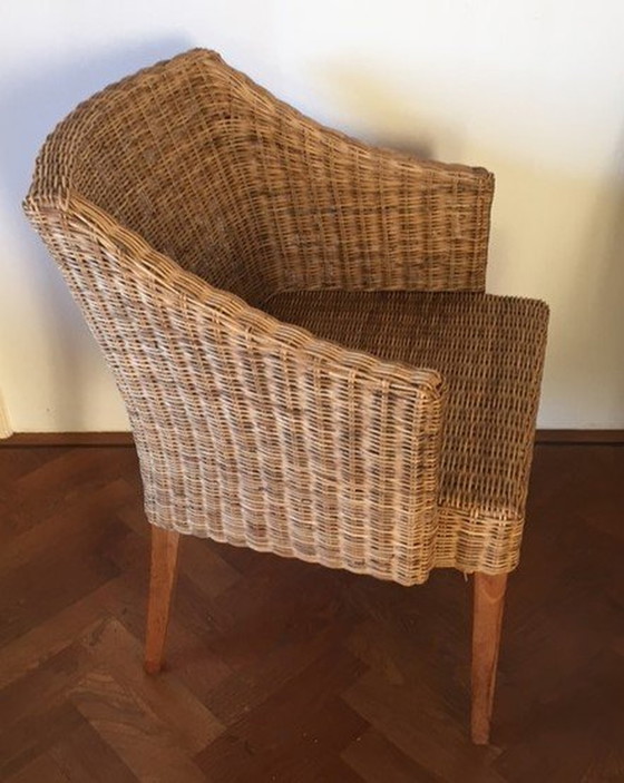 Image 1 of 4 Wicker dining chairs