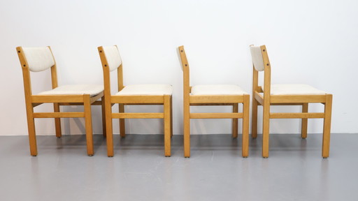 Ensemble de 4 chaises de salle à manger vintage F.D.B Møbler