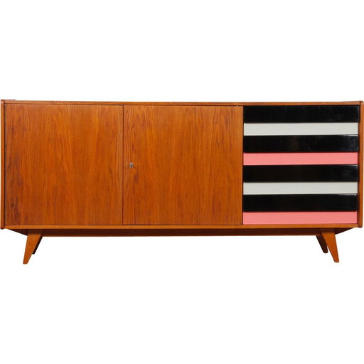 Vintage wooden sideboard model U-460 by Jiroutek for Interier Praha, Czechoslovakia 1960