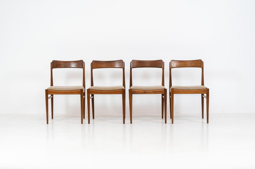 Set Of 4 Danish Dining Chairs In Rosewood 