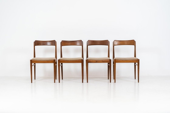 Image 1 of Set Of 4 Danish Dining Chairs In Rosewood 