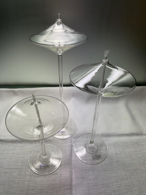 Set Of 3 Oil Lamps Peri