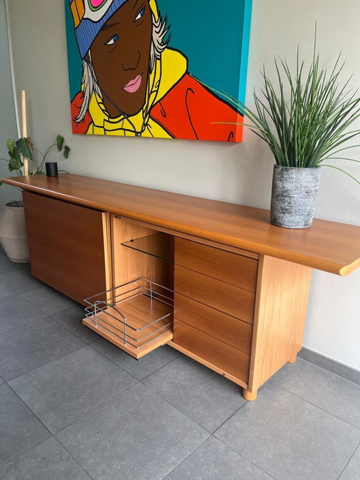 Verardo Sideboard In Cherry With Built-in Bar Element