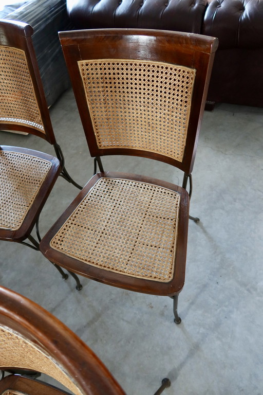 6x rattan chairs by grange