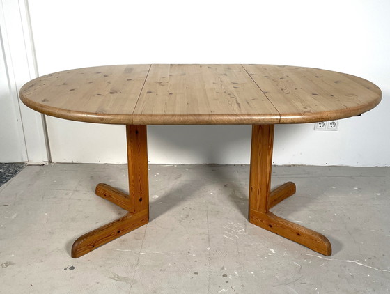 Image 1 of Extendable Pine Dining Table With Two Extensions