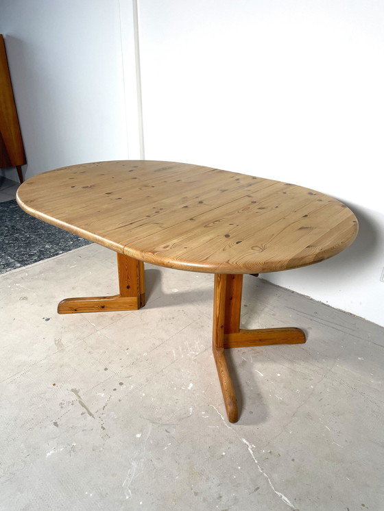 Image 1 of Extendable Pine Dining Table With Two Extensions