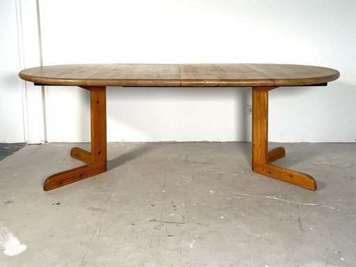 Extendable Pine Dining Table With Two Extensions