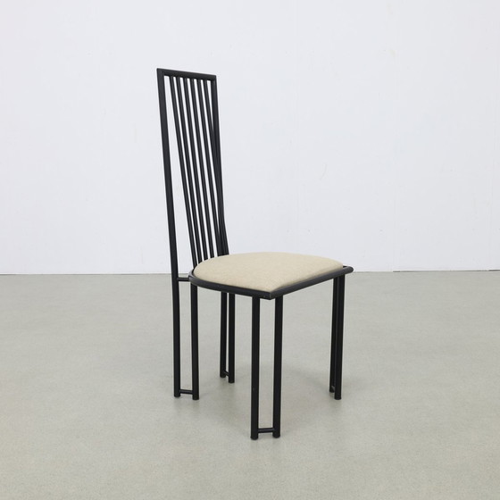 Image 1 of 6X Dining Chair Postmodern, 1980S New Upholstered