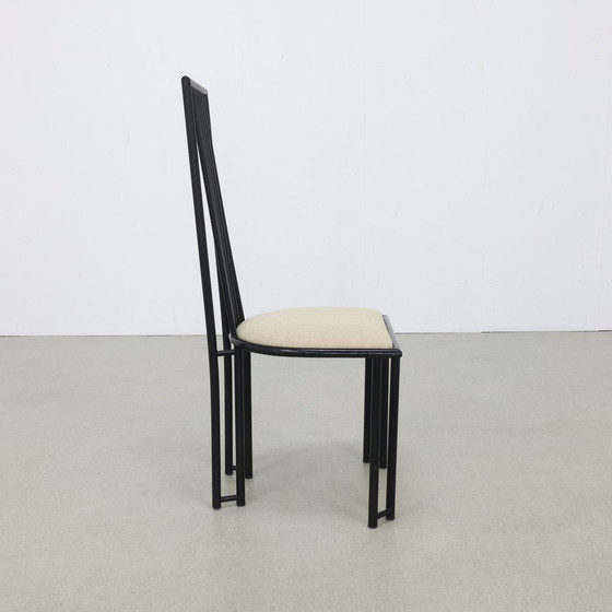 Image 1 of 6X Dining Chair Postmodern, 1980S New Upholstered