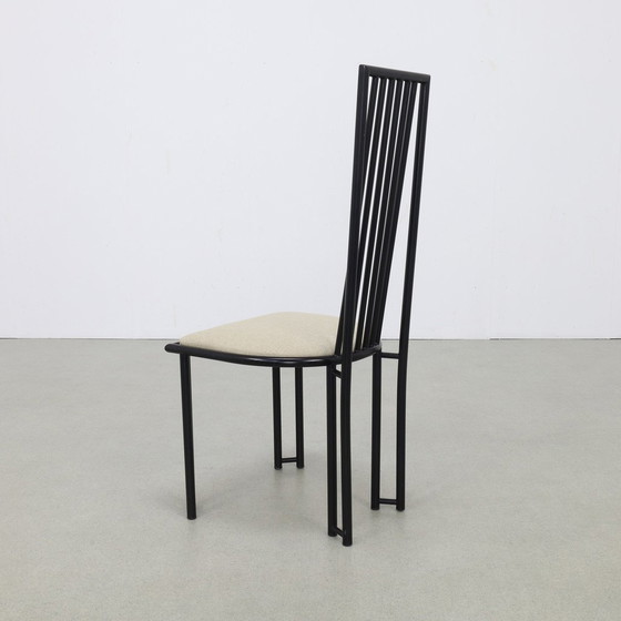 Image 1 of 6X Dining Chair Postmodern, 1980S New Upholstered