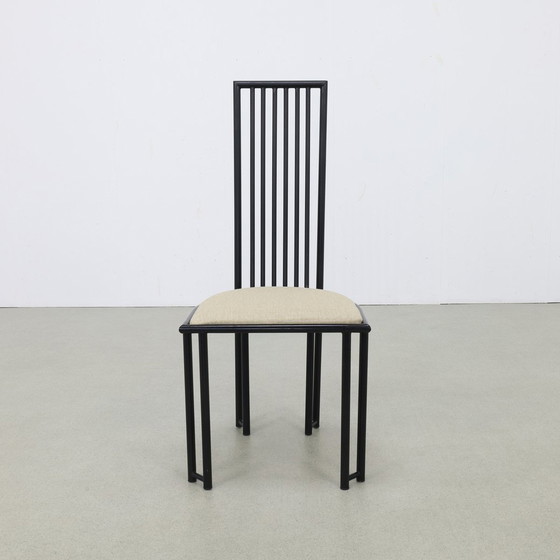 Image 1 of 6X Dining Chair Postmodern, 1980S New Upholstered