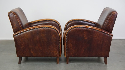 2 X Design Armchair Made Of Beef Leather