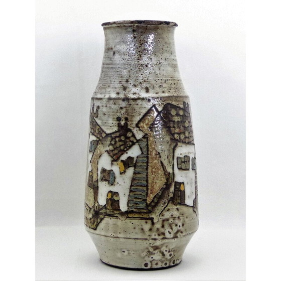 Image 1 of Vintage vase "The Minotaur" in chamotte clay by Paul Quéré, 1960