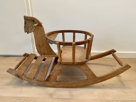 Image 1 of Caballo balancín de madera