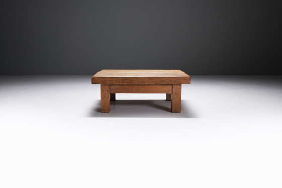 Image 1 of Stunning wooden Coffee table style brutalist / wabi sabi / japandi - France