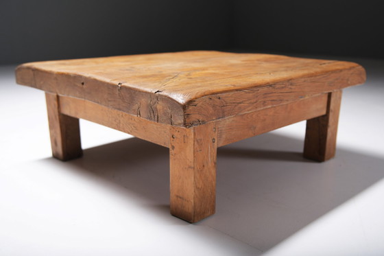 Image 1 of Stunning wooden Coffee table style brutalist / wabi sabi / japandi - France