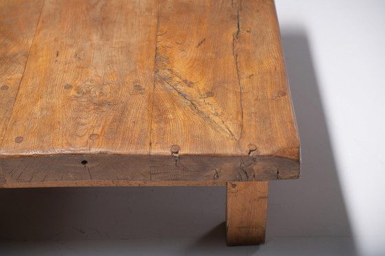 Image 1 of Stunning wooden Coffee table style brutalist / wabi sabi / japandi - France