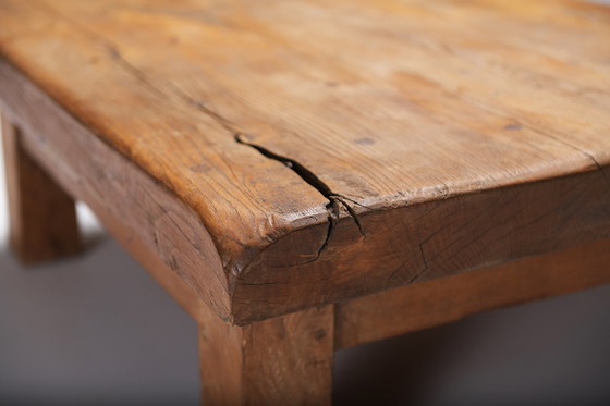 Image 1 of Stunning wooden Coffee table style brutalist / wabi sabi / japandi - France