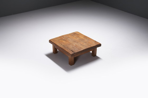 Image 1 of Stunning wooden Coffee table style brutalist / wabi sabi / japandi - France