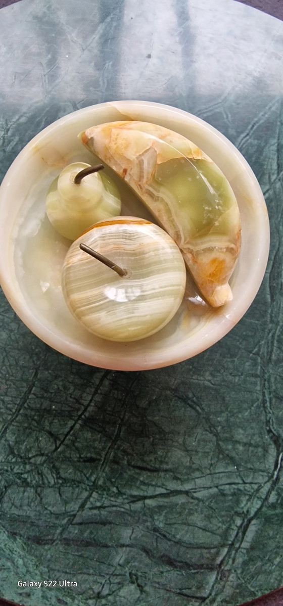 Image 1 of Onyx marble fruit bowl