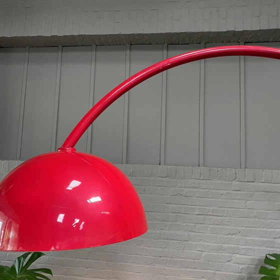 Image 1 of Vintage arc floor lamp in steel and fiberglass, Italy 1970