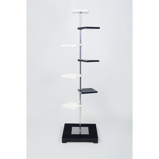 Image 1 of Piedistallo per fiori vintage Bauhaus in cromo e acciaio di Robert Slezák, Cecoslovacchia 1930