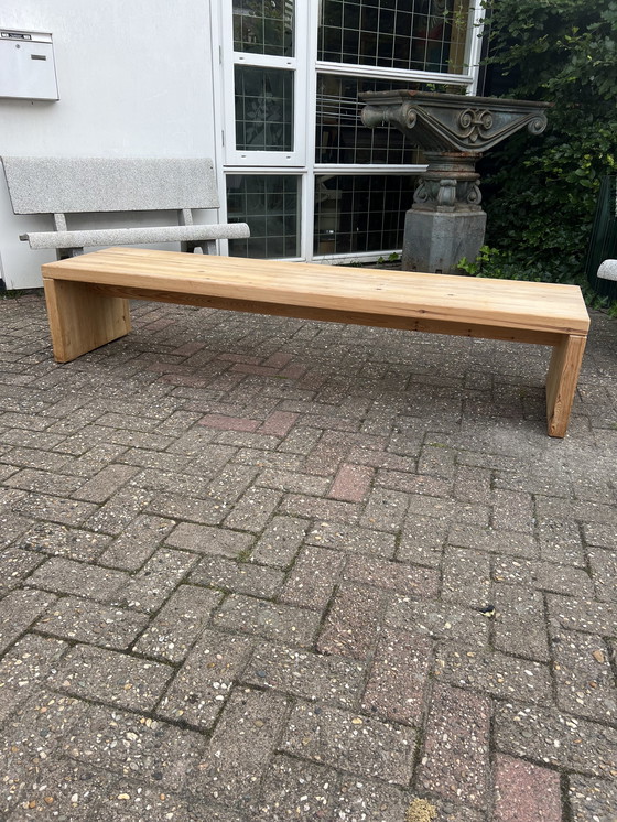 Image 1 of Pine 70s bench / table