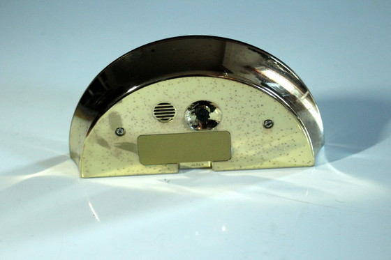 Image 1 of Seiko Table Clock With Quartz Movement, Made In Japan, Crescent Moon Design, Marked