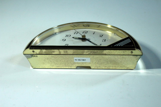 Image 1 of Seiko Table Clock With Quartz Movement, Made In Japan, Crescent Moon Design, Marked