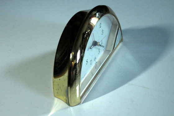 Image 1 of Seiko Table Clock With Quartz Movement, Made In Japan, Crescent Moon Design, Marked