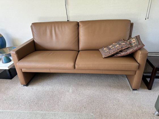 Image 1 of Leolux leather sofa 2 seater