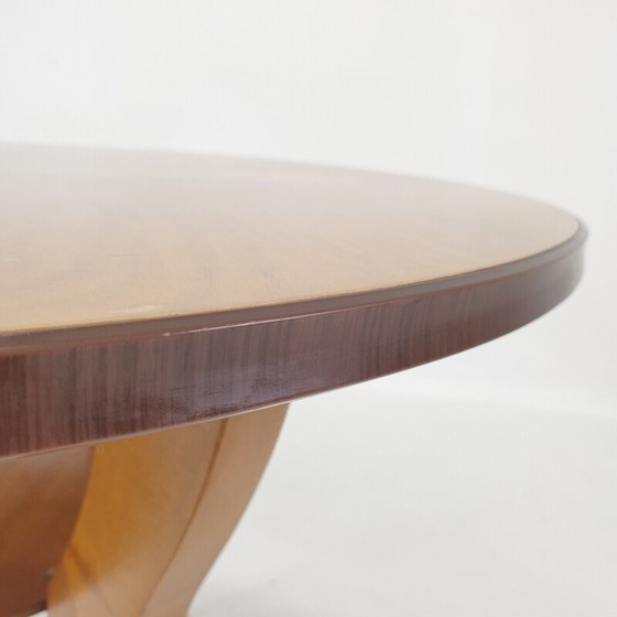 Image 1 of Italian vintage wooden side table with brass feet, 1960s