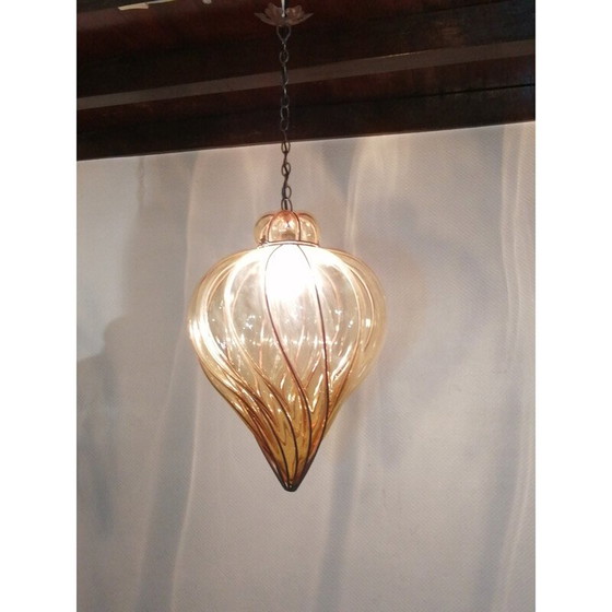 Image 1 of Lanterna a spirale in vetro di Murano vintage di Gianni Seguso, anni '60