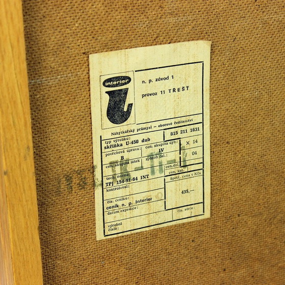 Image 1 of Vintage U 450 sideboard in oakwood by Jiri Jiroutek for Interier Praha, Czechoslovakia 1960s