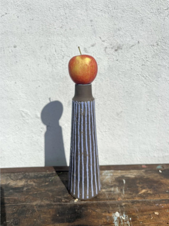 Image 1 of Vase Lyllested Keramik Denmark, Vintage, Handmade, Relief, 1970S