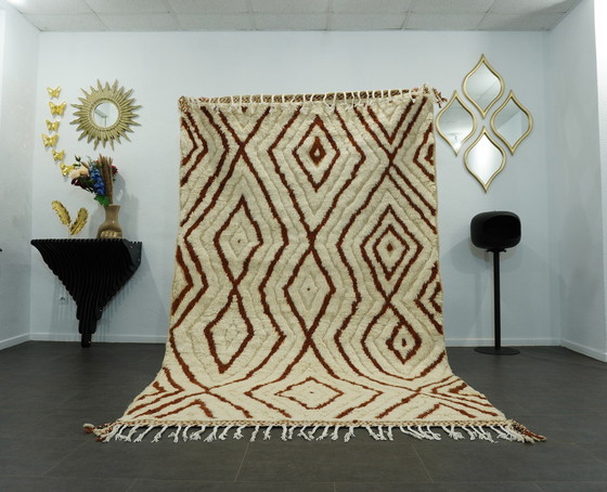 Image 1 of Berber Rug - 269 Cm X 167 Cm - White And Brown Wool