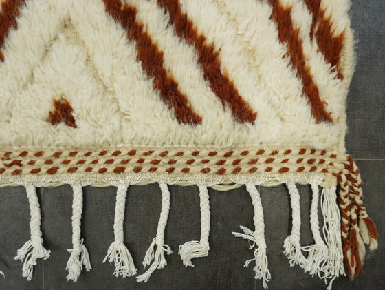 Image 1 of Berber Rug - 269 Cm X 167 Cm - White And Brown Wool