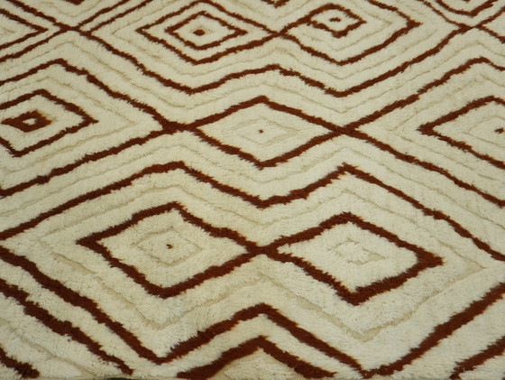 Image 1 of Berber Rug - 269 Cm X 167 Cm - White And Brown Wool