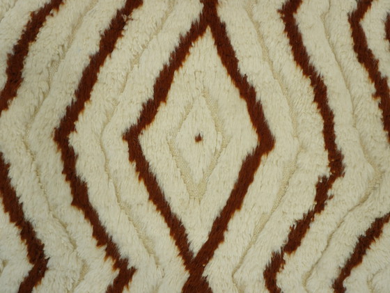 Image 1 of Berber Rug - 269 Cm X 167 Cm - White And Brown Wool