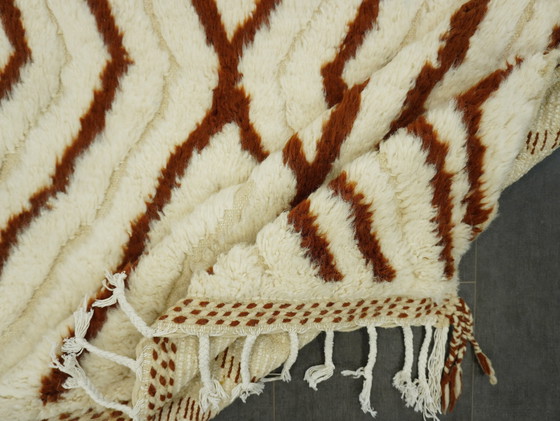 Image 1 of Berber Rug - 269 Cm X 167 Cm - White And Brown Wool