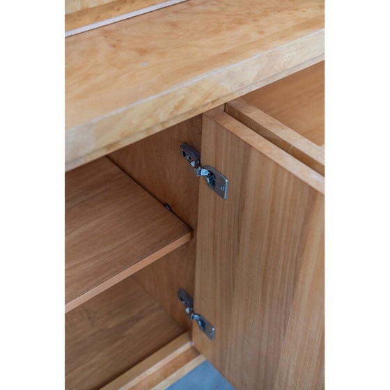 Image 1 of Vintage birch root sideboard with display cabinet, Italy 1990