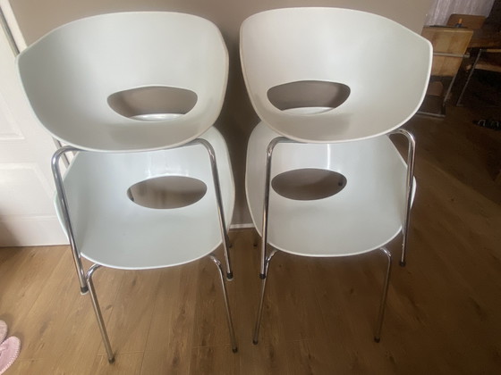 Image 1 of 4x Orbit Large Sintesi Chair White