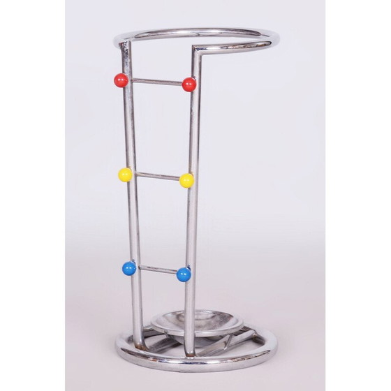 Image 1 of Vintage Bauhaus chrome steel umbrella stand, Germany 1950