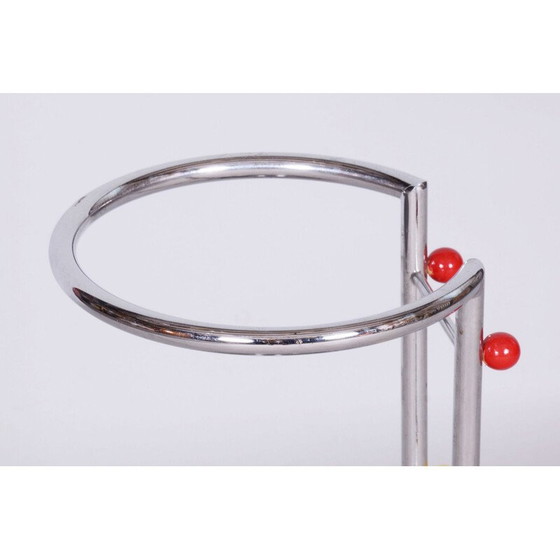 Image 1 of Vintage Bauhaus chrome steel umbrella stand, Germany 1950