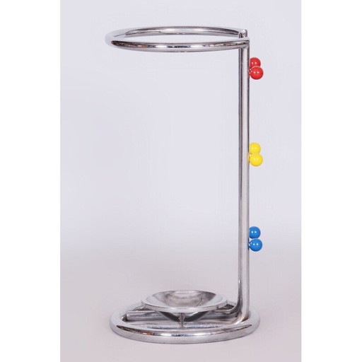 Vintage Bauhaus chrome steel umbrella stand, Germany 1950