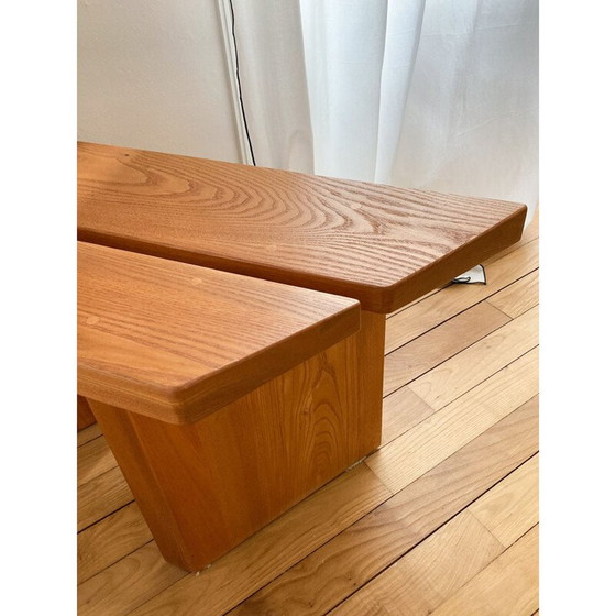 Image 1 of Vintage elm bench by Charlotte Perriand