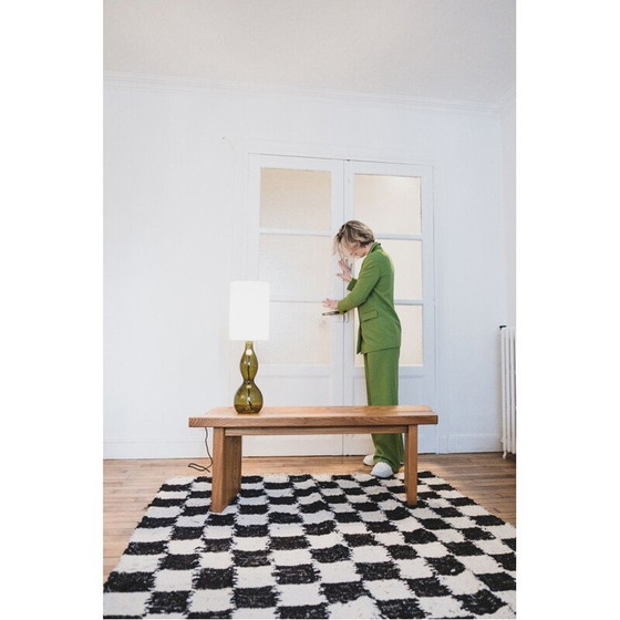 Image 1 of Vintage elm bench by Charlotte Perriand