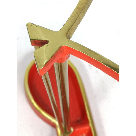 Image 1 of Vintage Mid century painted brass umbrella 1970s