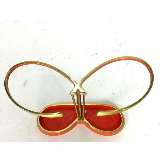 Image 1 of Vintage Mid century painted brass umbrella 1970s