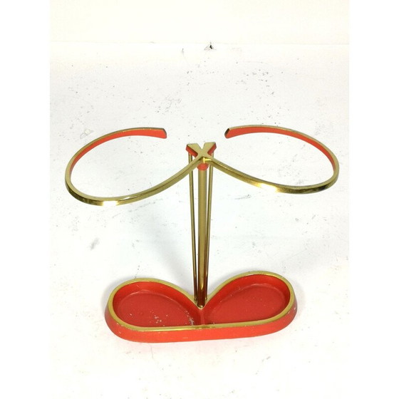 Image 1 of Vintage Mid century painted brass umbrella 1970s